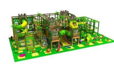 Venta de equipos de juegos infantiles de interior de bosque blando comercial para juego de niños KP-161011